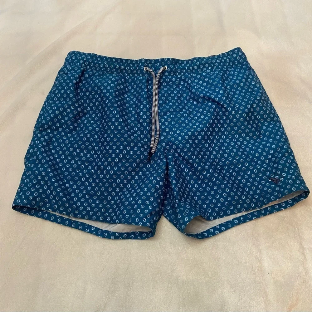 Ted Baker Teal Patterned Swim Trunks Shorts Size 3 - 2981